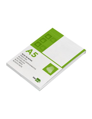 Bloc notas liderpapel liso a5 80 hojas 60g m2 perforado