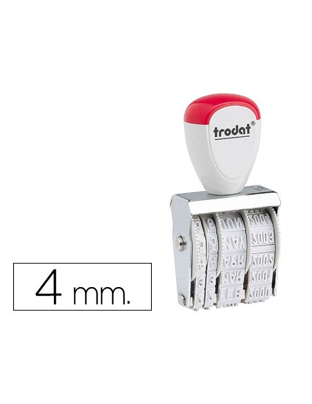 Fechador trodat 1010 con banda incluido dia mes ano 4 mm