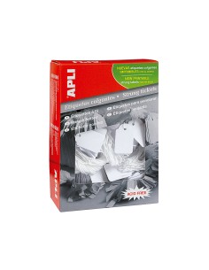 Etiquetas colgantes apli 385 11x29 mm caja de 1000 unidades