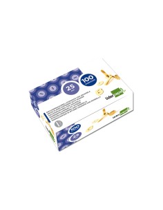 Encuadernadores liderpapel latonados con arandela 50 mm caja de 100 unidades