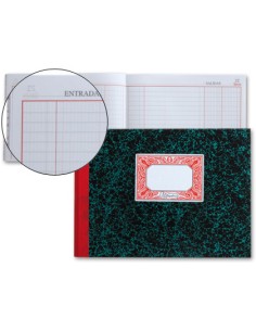 Libro miquelrius cartone 3087 cuarto 100 hojas entrada y salida apaisado