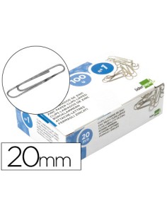Clips liderpapel nº1 labiados 20 mm caja de 100 unidades