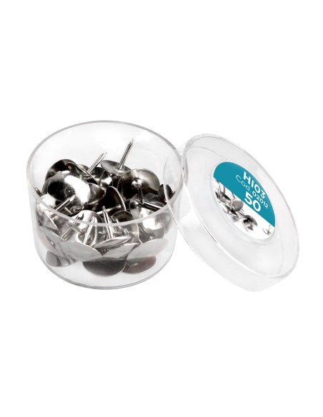 Chincheta liderpapel niquelada caja de 50 unidades