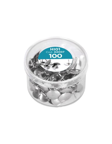 Chincheta liderpapel niquelada caja de 100 unidades