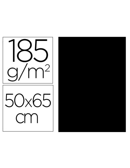 Cartulina guarro negra 50x65 cm 185 gr