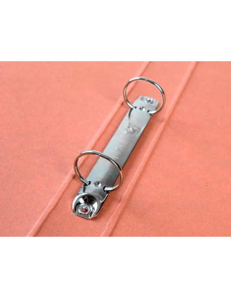 Carpeta de 2 anillas 25mm redondas liderpapel folio carton cuero