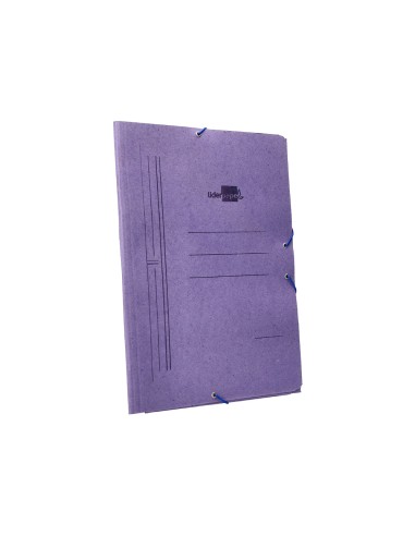 Carpeta liderpapel gomas folio 3 solapas carton compacto azul