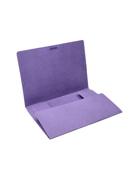 Carpeta liderpapel gomas folio 3 solapas carton compacto azul