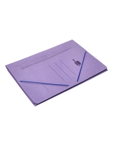 Carpeta liderpapel gomas folio 3 solapas carton compacto azul