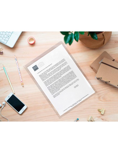 Carpeta dossier unero plastico q connect 180 mc folio transparente
