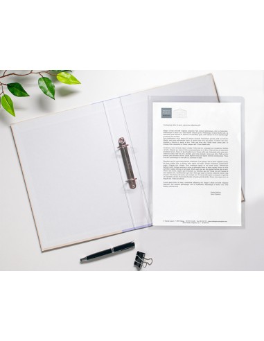 Carpeta dossier unero plastico q connect 180 mc folio transparente