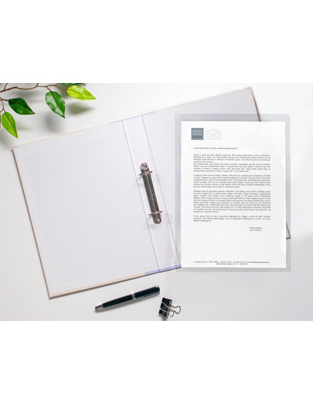 Carpeta dossier unero plastico q connect 180 mc folio transparente