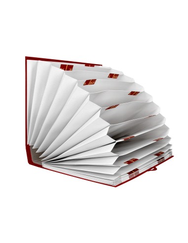 Carpeta fuelle liderpapel folio carton forrado burdeos