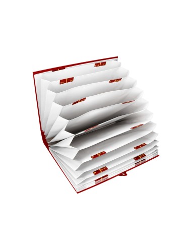 Carpeta fuelle liderpapel folio carton forrado burdeos