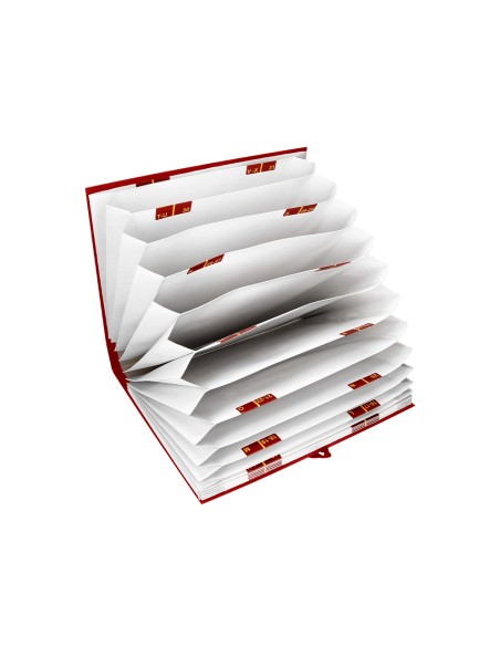 Carpeta fuelle liderpapel folio carton forrado burdeos