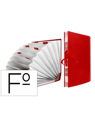 Carpeta fuelle liderpapel folio carton forrado burdeos