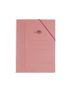 Carpeta liderpapel gomas folio 3 solapas carton compacto cuero