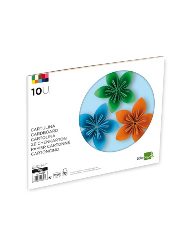 Bloc trabajos manuales liderpapel cartulina 240x315 mm 10 hojas colores surtidos