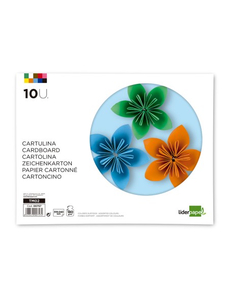 Bloc trabajos manuales liderpapel cartulina 240x315 mm 10 hojas colores surtidos Bloc trabajos manuales liderpapel cartulina 240x315 mm 10 hojas colores surtidos