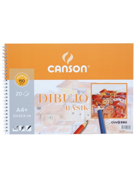 Bloc dibujo basik din a4 23x325 cm 20 hojas de 150 gr m2