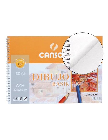 Bloc dibujo basik din a4 23x325 cm 20 hojas de 150 gr m2