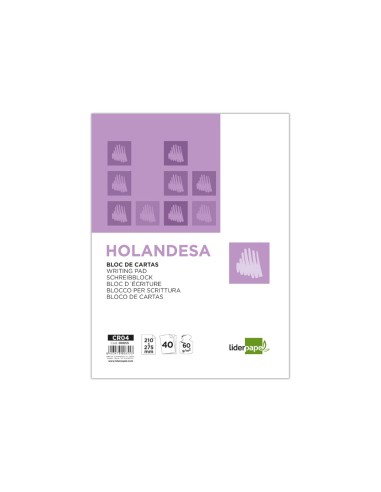 Bloc de cartas liderpapel liso holandesa 40 hojas 60g m2