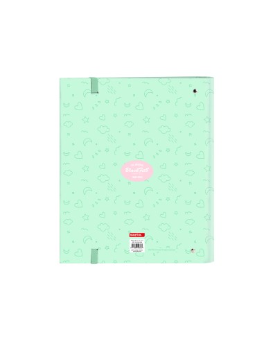 Carpeta safta 4 anillas de 35 mm con recambio din a4 100 hojas con goma y 5 separadores blackfit8 moon