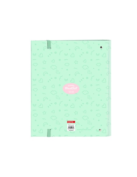 Carpeta safta 4 anillas de 35 mm con recambio din a4 100 hojas con goma y 5 separadores blackfit8 moon