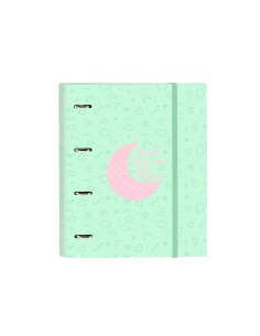 Carpeta safta 4 anillas de 35 mm con recambio din a4 100 hojas con goma y 5 separadores blackfit8 moon