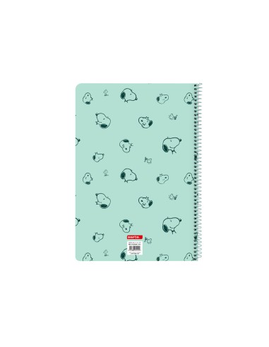 Cuaderno espiral safta tapa extradura folio 80 hojas cuadro 4 mm 60 gr snoopy groovy