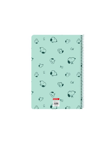 Cuaderno espiral safta tapa extradura folio 80 hojas cuadro 4 mm 60 gr snoopy groovy
