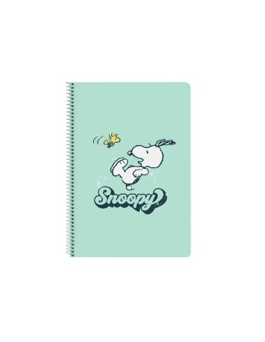 Cuaderno espiral safta tapa extradura folio 80 hojas cuadro 4 mm 60 gr snoopy groovy