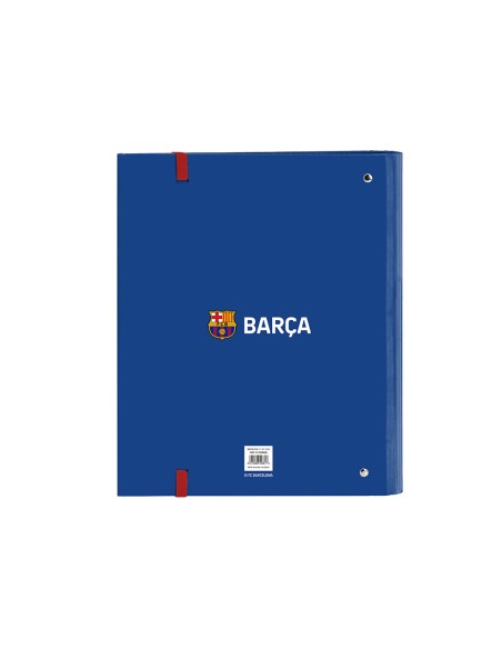 Carpeta 4 anillas 35 mm safta din a4 goma y 5 separadores tapa forrada recambio 100h 60 gr fc barcelona 2