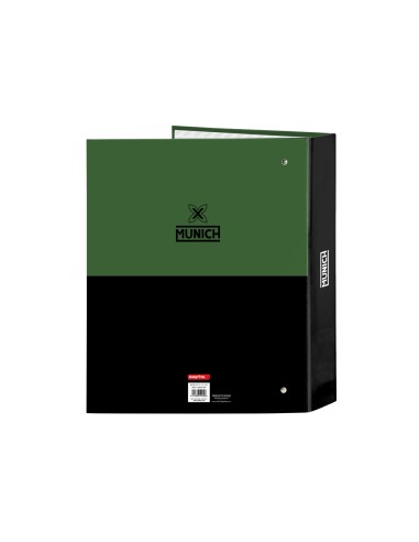 Carpeta safta carton folio 4 anillas lomo ancho munich caviar 60x270x300 mm