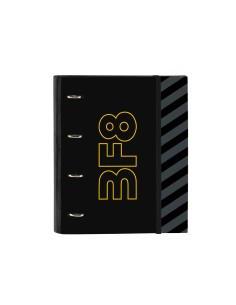 Carpeta con recambio safta din a4 tapa forrada 100 h 60 gr cuadro 5 mm con goma y 5 separadores blackfit8 zone