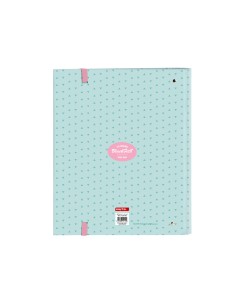 Carpeta con recambio safta din a4 tapa forrada 100 h 60 gr cuadro 5 mm con goma y 5 separadores blackfit8 enjoy