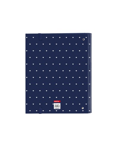 Carpeta con recambio safta din a4 tapa forrada 100 h 60 gr cuadro 5 mm con goma y 5 separadores paris