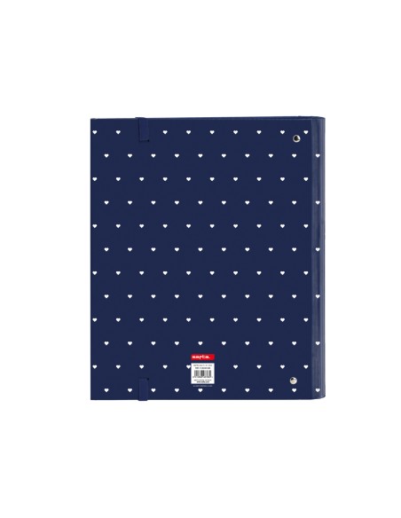 Carpeta con recambio safta din a4 tapa forrada 100 h 60 gr cuadro 5 mm con goma y 5 separadores paris