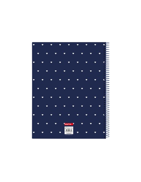 Cuaderno espiral safta microperforado din a4 tapa forrada 120 hojas cuadro 5 mm 60 gr paris