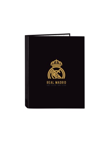 Carpeta safta carton folio 4 anillas mixtas real madrid 3 equipacion 23 24 40x265x330 mm