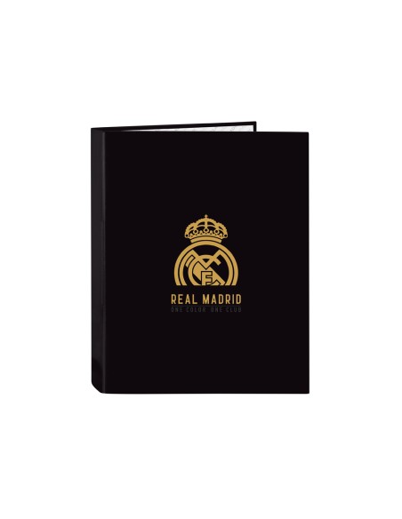 Carpeta safta carton folio 4 anillas mixtas real madrid 3 equipacion 23 24 40x265x330 mm