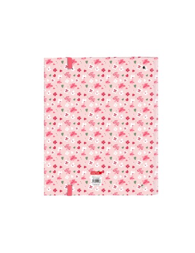 Carpeta con recambio safta din a4 tapa forrada 100 h 60 gr cuadro 5 mm con goma y 5 separadores vicky martin