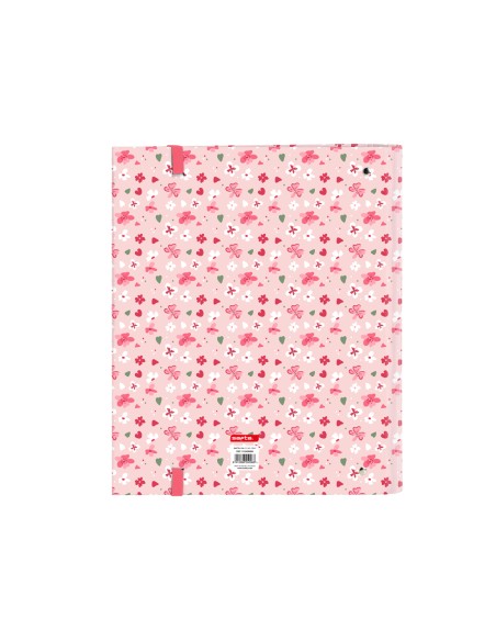 Carpeta con recambio safta din a4 tapa forrada 100 h 60 gr cuadro 5 mm con goma y 5 separadores vicky martin