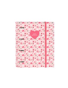 Carpeta con recambio safta din a4 tapa forrada 100 h 60 gr cuadro 5 mm con goma y 5 separadores vicky martin