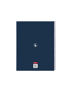 Cuaderno espiral safta microperforado din a4 tapa forrada 120 hojas cuadro 5 mm 60 gr el ganso classic