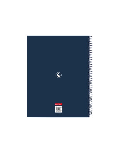 Cuaderno espiral safta microperforado din a4 tapa forrada 120 hojas cuadro 5 mm 60 gr el ganso classic