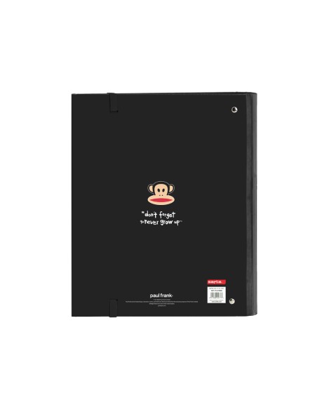 Carpeta con recambio safta din a4 tapa forrada 100 h 60 gr cuadro 5 mm con goma y 5 separadores paul frank