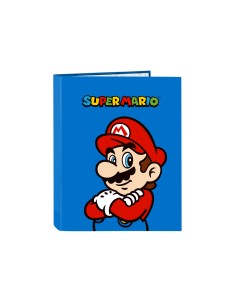 Carpeta safta carton folio 4 anillas mixtas super mario play 40x265x330 mm