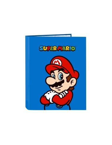 Carpeta safta carton folio 4 anillas mixtas super mario play 40x265x330 mm