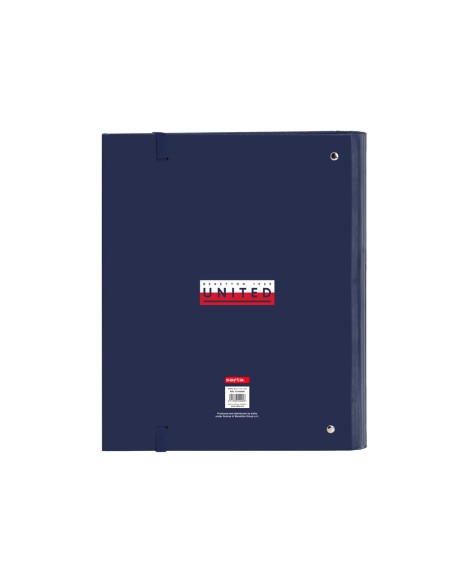 Carpeta con recambio safta din a4 tapa forrada 100 h 60 gr cuadro 5 mm con goma y 5 separadores benetton varsity